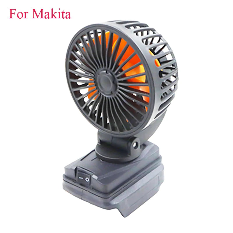 Electric Fan For Makita, DeWalt, Bosch, Milwaukee 18V Batteries