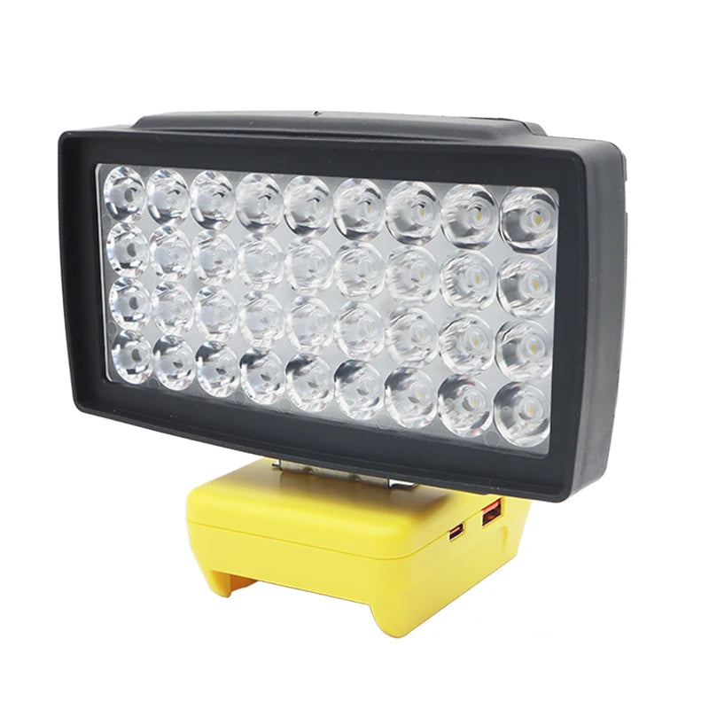 36 LED Work Light for Makita, Bosch, Milwaukee, DeWalt 18V Batteries