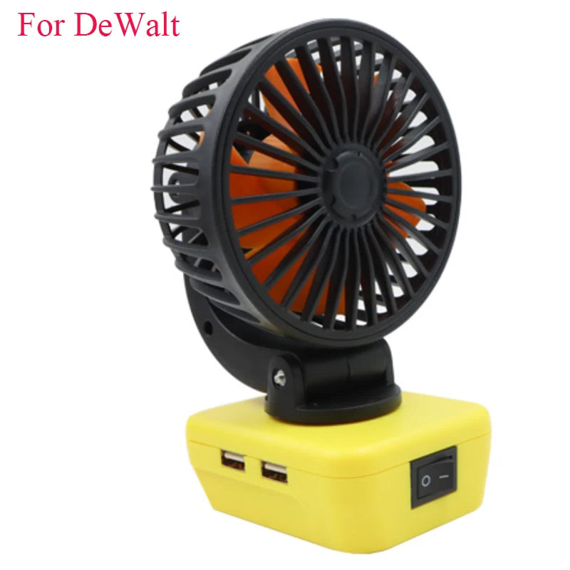 Electric Fan For Makita, DeWalt, Bosch, Milwaukee 18V Batteries