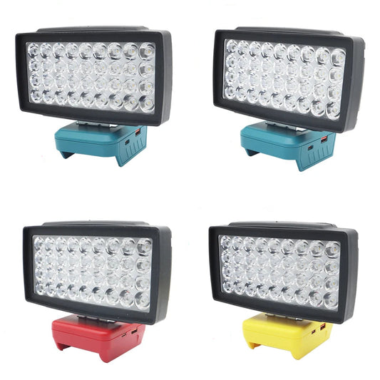 36 LED Work Light for Makita, Bosch, Milwaukee, DeWalt 18V Batteries