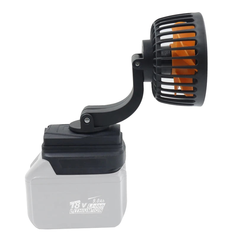 Electric Fan For Makita, DeWalt, Bosch, Milwaukee 18V Batteries