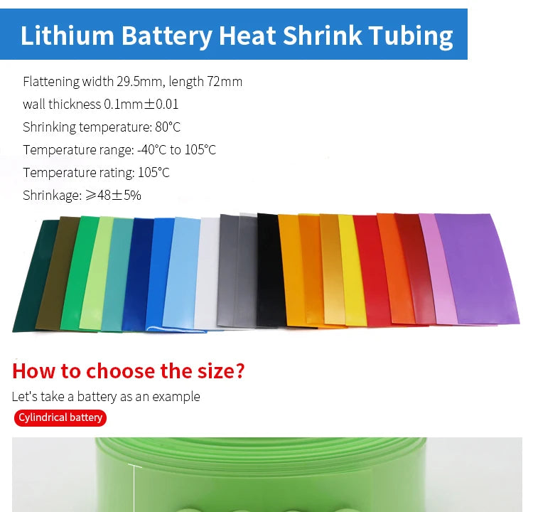 18650 Battery Wrap PVC Heat Shrink Tube