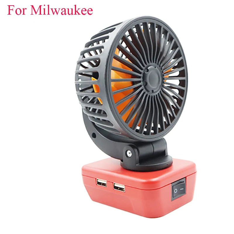 Electric Fan For Makita, DeWalt, Bosch, Milwaukee 18V Batteries